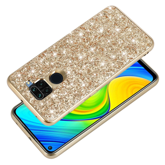 Estuche protector de TPU a prueba de golpes con polvo de brillo, For Xiaomi Redmi Note 9 / 10X 4G, For Xiaomi Note 10 Lite, For Samsung Galaxy Note 20, For Samsung Galaxy A21s, For Samsung Galaxy A41, For Samsung Galaxy A51 5G