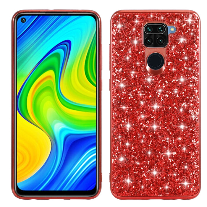 Estuche protector de TPU a prueba de golpes con polvo de brillo, For Xiaomi Redmi Note 9 / 10X 4G, For Xiaomi Note 10 Lite, For Samsung Galaxy Note 20, For Samsung Galaxy A21s, For Samsung Galaxy A41, For Samsung Galaxy A51 5G