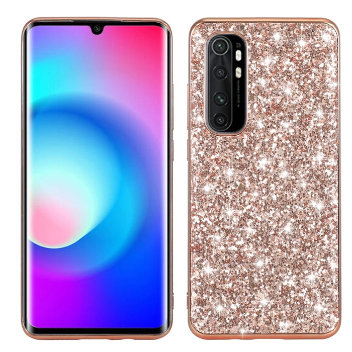 Estuche protector de TPU a prueba de golpes con polvo de brillo, For Xiaomi Redmi Note 9 / 10X 4G, For Xiaomi Note 10 Lite, For Samsung Galaxy Note 20, For Samsung Galaxy A21s, For Samsung Galaxy A41, For Samsung Galaxy A51 5G