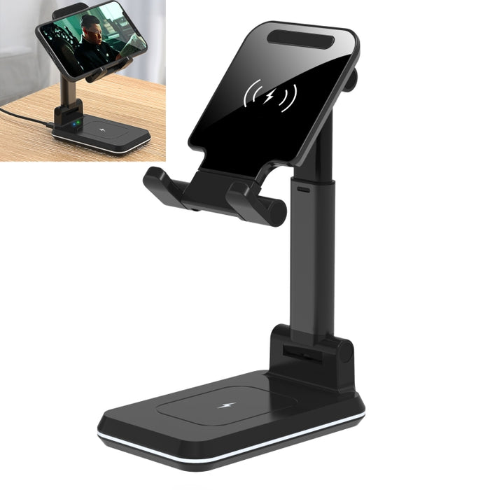 T6 2 en 1 Soporte plegable portátil Carga inalámbrica