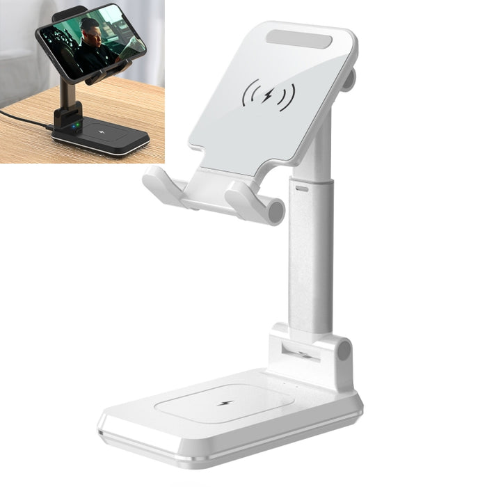 T6 2 en 1 Soporte plegable portátil Carga inalámbrica