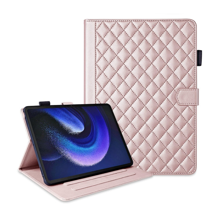 Funda para tableta de cuero con entramado de rombos, For Xiaomi Redmi Pad 2 SE 9.7 2026, For Xiaomi Redmi Pad 2 / Pad SE 2025, For Xiaomi Pad 7 / 7 Pro, For Xiaomi Redmi Pad SE 8.7, For Xiaomi Redmi Pad Pro 12.1, For Xiaomi Pad 6S Pro 12.4             ...