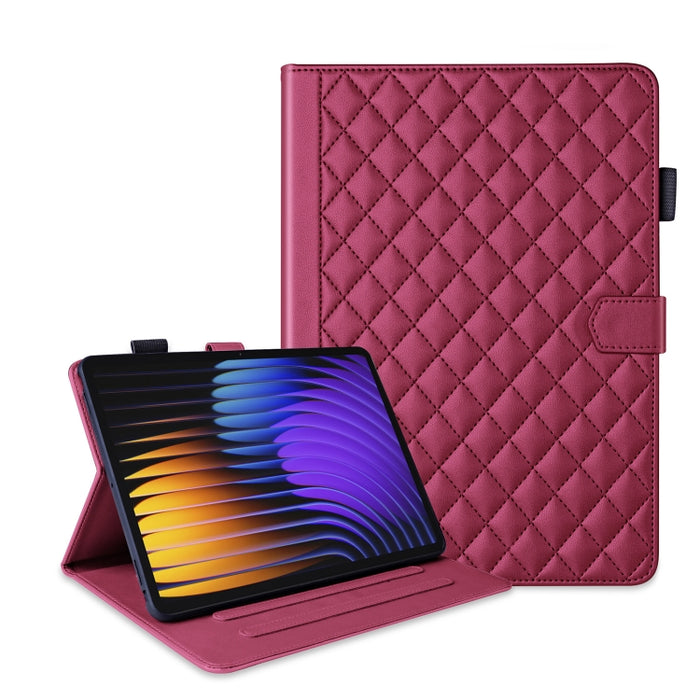 Funda para tableta de cuero con entramado de rombos, For Xiaomi Redmi Pad 2 SE 9.7 2026, For Xiaomi Redmi Pad 2 / Pad SE 2025, For Xiaomi Pad 7 / 7 Pro, For Xiaomi Redmi Pad SE 8.7, For Xiaomi Redmi Pad Pro 12.1, For Xiaomi Pad 6S Pro 12.4             ...