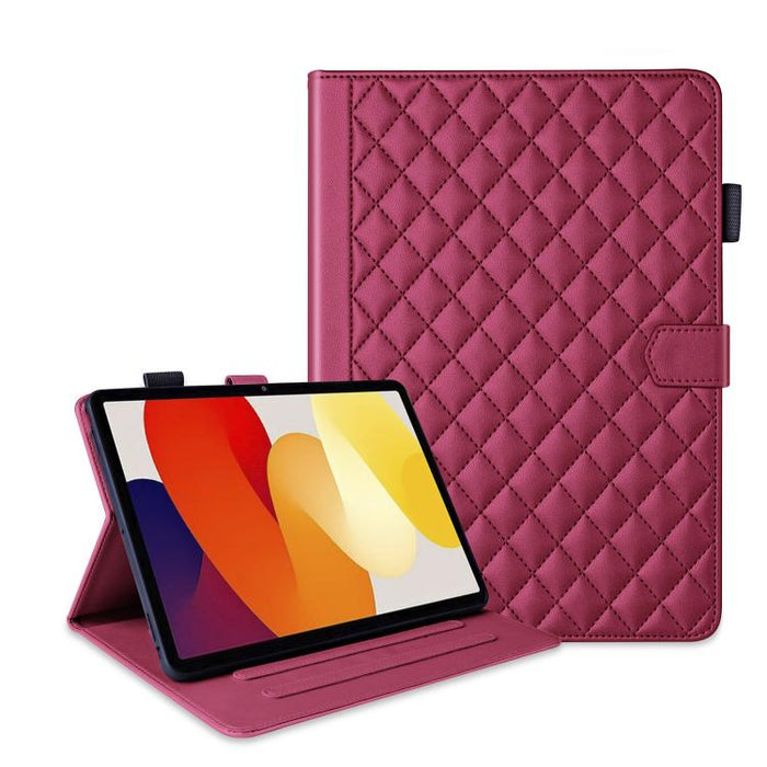 Funda para tableta de cuero con entramado de rombos, For Xiaomi Redmi Pad 2 SE 9.7 2026, For Xiaomi Redmi Pad 2 / Pad SE 2025, For Xiaomi Pad 7 / 7 Pro, For Xiaomi Redmi Pad SE 8.7, For Xiaomi Redmi Pad Pro 12.1, For Xiaomi Pad 6S Pro 12.4             ...
