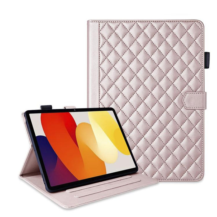 Funda para tableta de cuero con entramado de rombos, For Xiaomi Redmi Pad 2 SE 9.7 2026, For Xiaomi Redmi Pad 2 / Pad SE 2025, For Xiaomi Pad 7 / 7 Pro, For Xiaomi Redmi Pad SE 8.7, For Xiaomi Redmi Pad Pro 12.1, For Xiaomi Pad 6S Pro 12.4             ...