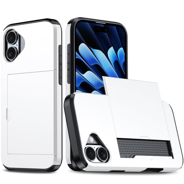 Funda para teléfono con armadura a prueba de golpes y ranura para tarjetas, For iPhone 17 Pro Max, For iPhone 17 Pro, For iPhone 17, For iPhone Air, iPhone 16e, For iPhone 16 Pro Max, For iPhone 16 Pro, For iPhone 16 Plus