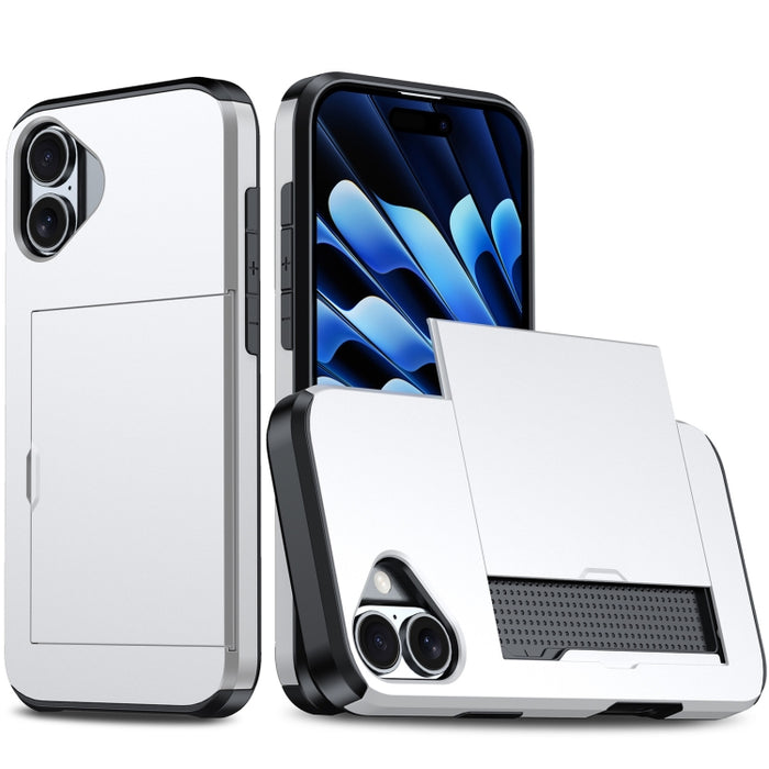 Funda para teléfono con armadura a prueba de golpes y ranura para tarjetas, For iPhone 17 Pro Max, For iPhone 17 Pro, For iPhone 17, For iPhone Air, iPhone 16e, For iPhone 16 Pro Max, For iPhone 16 Pro, For iPhone 16 Plus