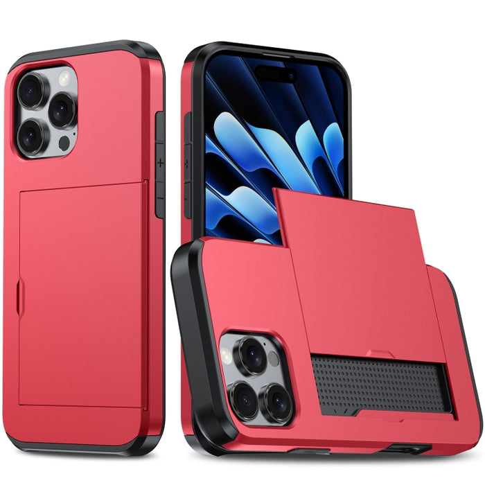 Funda para teléfono con armadura a prueba de golpes y ranura para tarjetas, For iPhone 17 Pro Max, For iPhone 17 Pro, For iPhone 17, For iPhone Air, iPhone 16e, For iPhone 16 Pro Max, For iPhone 16 Pro, For iPhone 16 Plus
