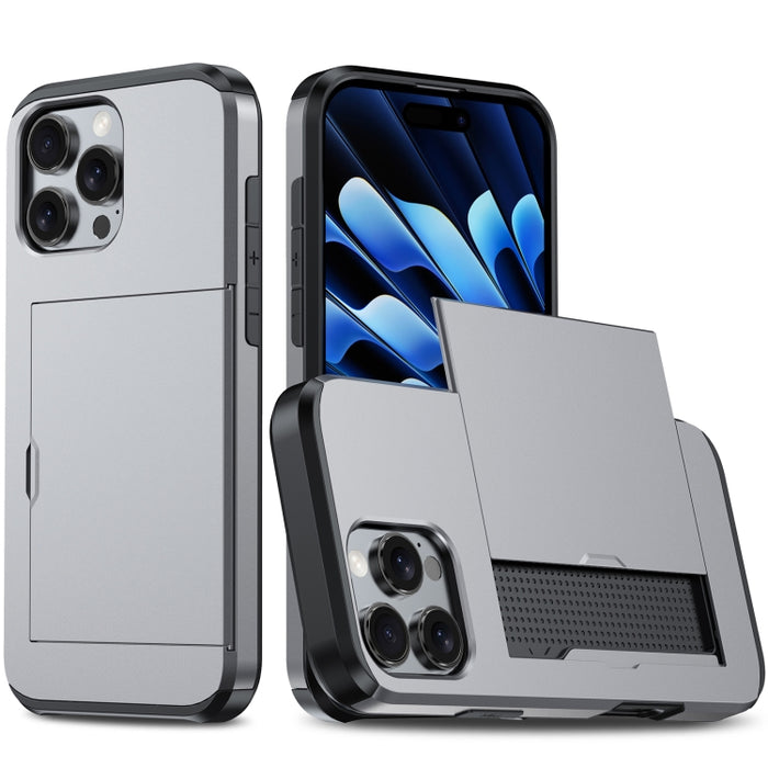 Funda para teléfono con armadura a prueba de golpes y ranura para tarjetas, For iPhone 17 Pro Max, For iPhone 17 Pro, For iPhone 17, For iPhone Air, iPhone 16e, For iPhone 16 Pro Max, For iPhone 16 Pro, For iPhone 16 Plus