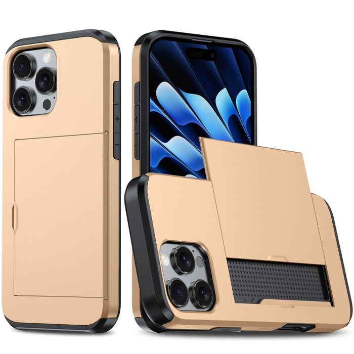 Funda para teléfono con armadura a prueba de golpes y ranura para tarjetas, For iPhone 17 Pro Max, For iPhone 17 Pro, For iPhone 17, For iPhone Air, iPhone 16e, For iPhone 16 Pro Max, For iPhone 16 Pro, For iPhone 16 Plus