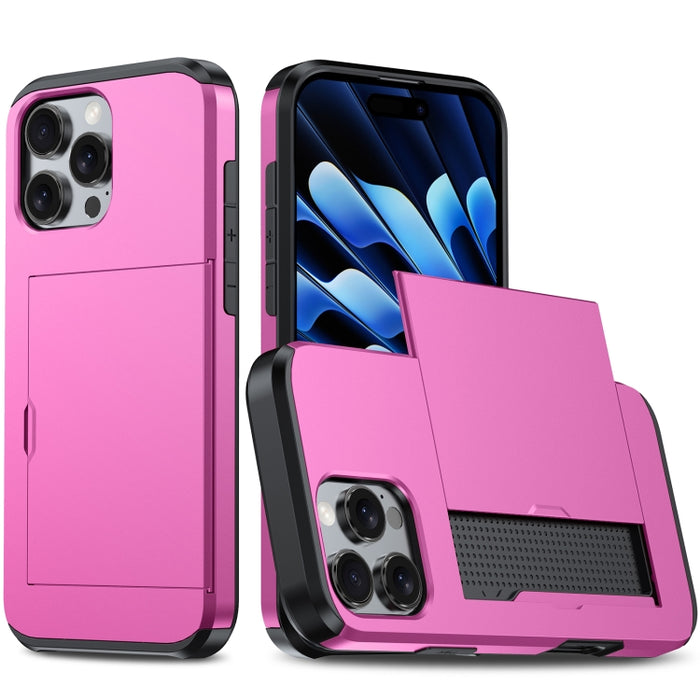 Funda para teléfono con armadura a prueba de golpes y ranura para tarjetas, For iPhone 17 Pro Max, For iPhone 17 Pro, For iPhone 17, For iPhone Air, iPhone 16e, For iPhone 16 Pro Max, For iPhone 16 Pro, For iPhone 16 Plus