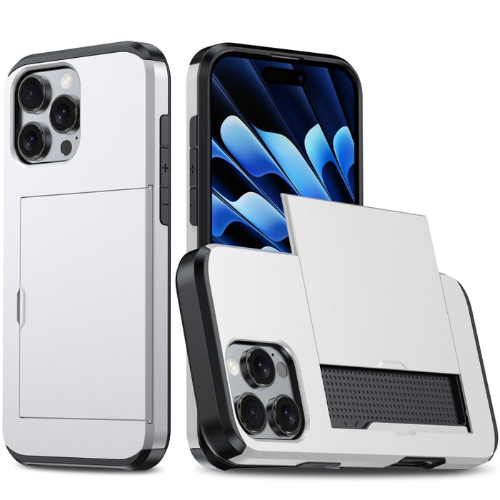 Funda para teléfono con armadura a prueba de golpes y ranura para tarjetas, For iPhone 17 Pro Max, For iPhone 17 Pro, For iPhone 17, For iPhone Air, iPhone 16e, For iPhone 16 Pro Max, For iPhone 16 Pro, For iPhone 16 Plus
