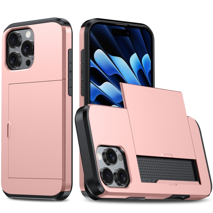 Funda para teléfono con armadura a prueba de golpes y ranura para tarjetas, For iPhone 17 Pro Max, For iPhone 17 Pro, For iPhone 17, For iPhone Air, iPhone 16e, For iPhone 16 Pro Max, For iPhone 16 Pro, For iPhone 16 Plus