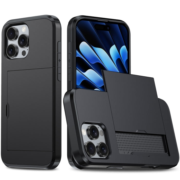 Funda para teléfono con armadura a prueba de golpes y ranura para tarjetas, For iPhone 17 Pro Max, For iPhone 17 Pro, For iPhone 17, For iPhone Air, iPhone 16e, For iPhone 16 Pro Max, For iPhone 16 Pro, For iPhone 16 Plus