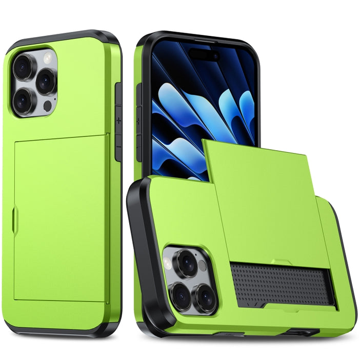 Funda para teléfono con armadura a prueba de golpes y ranura para tarjetas, For iPhone 17 Pro Max, For iPhone 17 Pro, For iPhone 17, For iPhone Air, iPhone 16e, For iPhone 16 Pro Max, For iPhone 16 Pro, For iPhone 16 Plus