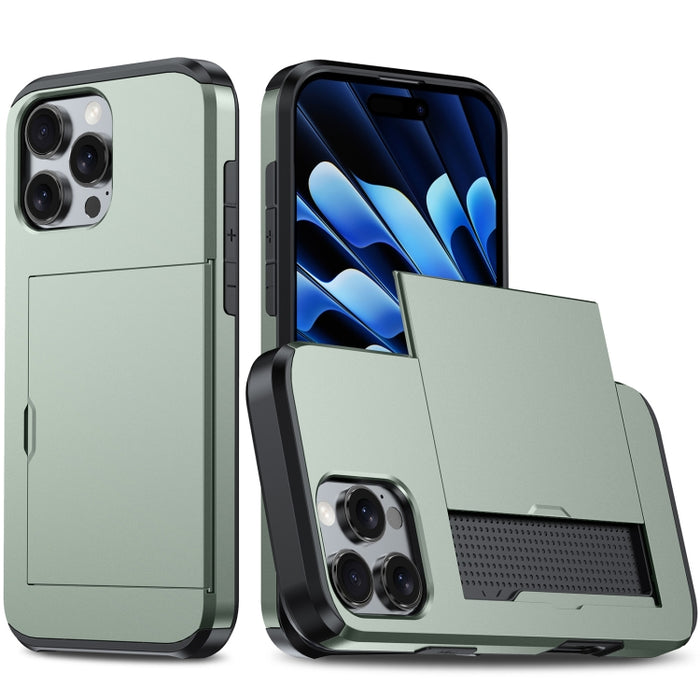 Funda para teléfono con armadura a prueba de golpes y ranura para tarjetas, For iPhone 17 Pro Max, For iPhone 17 Pro, For iPhone 17, For iPhone Air, iPhone 16e, For iPhone 16 Pro Max, For iPhone 16 Pro, For iPhone 16 Plus