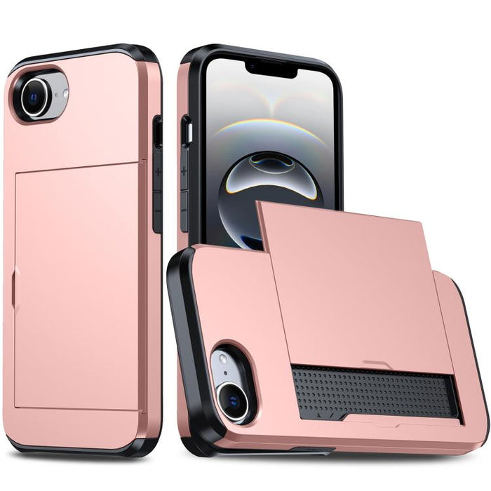 Funda para teléfono con armadura a prueba de golpes y ranura para tarjetas, For iPhone 17 Pro Max, For iPhone 17 Pro, For iPhone 17, For iPhone Air, iPhone 16e, For iPhone 16 Pro Max, For iPhone 16 Pro, For iPhone 16 Plus