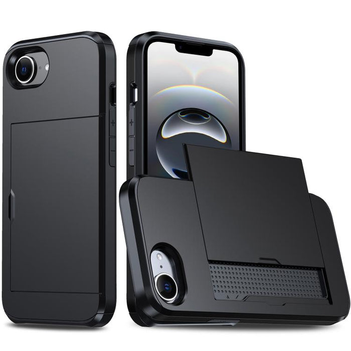 Funda para teléfono con armadura a prueba de golpes y ranura para tarjetas, For iPhone 17 Pro Max, For iPhone 17 Pro, For iPhone 17, For iPhone Air, iPhone 16e, For iPhone 16 Pro Max, For iPhone 16 Pro, For iPhone 16 Plus