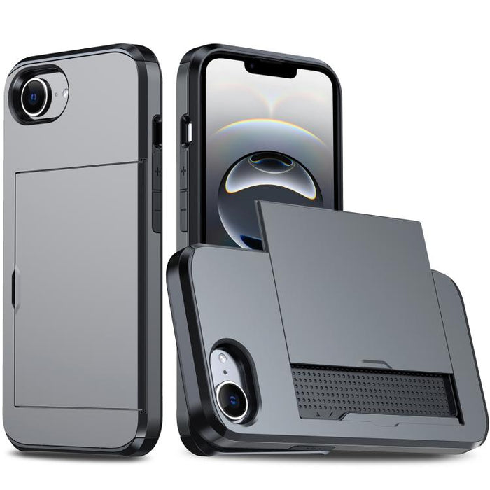 Funda para teléfono con armadura a prueba de golpes y ranura para tarjetas, For iPhone 17 Pro Max, For iPhone 17 Pro, For iPhone 17, For iPhone Air, iPhone 16e, For iPhone 16 Pro Max, For iPhone 16 Pro, For iPhone 16 Plus