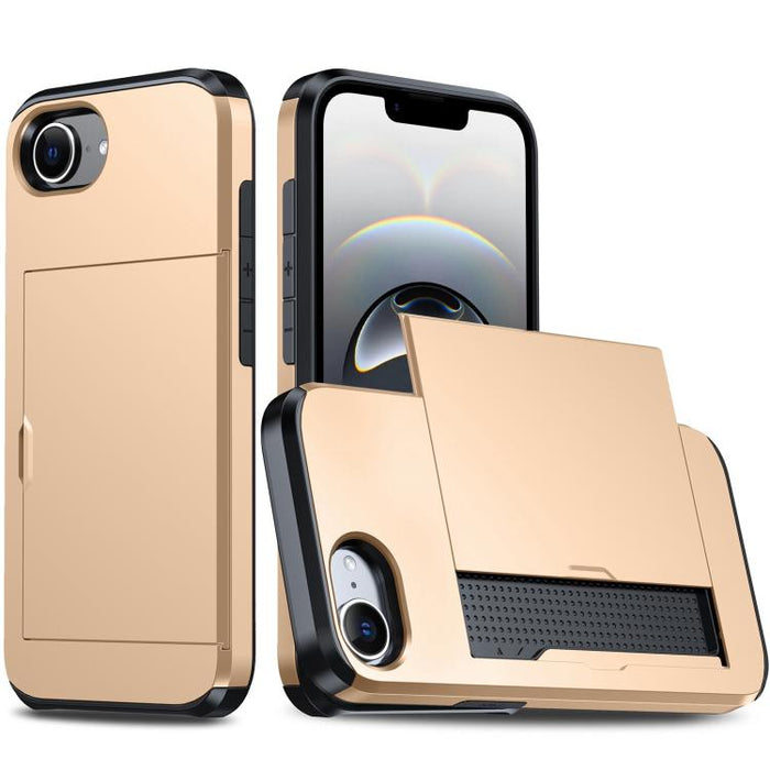 Funda para teléfono con armadura a prueba de golpes y ranura para tarjetas, For iPhone 17 Pro Max, For iPhone 17 Pro, For iPhone 17, For iPhone Air, iPhone 16e, For iPhone 16 Pro Max, For iPhone 16 Pro, For iPhone 16 Plus