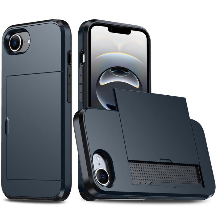 Funda para teléfono con armadura a prueba de golpes y ranura para tarjetas, For iPhone 17 Pro Max, For iPhone 17 Pro, For iPhone 17, For iPhone Air, iPhone 16e, For iPhone 16 Pro Max, For iPhone 16 Pro, For iPhone 16 Plus