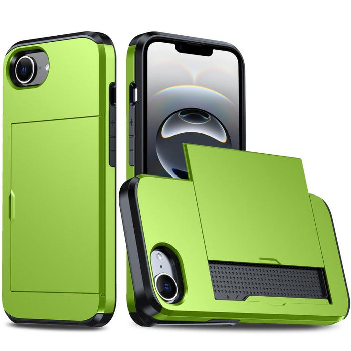 Funda para teléfono con armadura a prueba de golpes y ranura para tarjetas, For iPhone 17 Pro Max, For iPhone 17 Pro, For iPhone 17, For iPhone Air, iPhone 16e, For iPhone 16 Pro Max, For iPhone 16 Pro, For iPhone 16 Plus