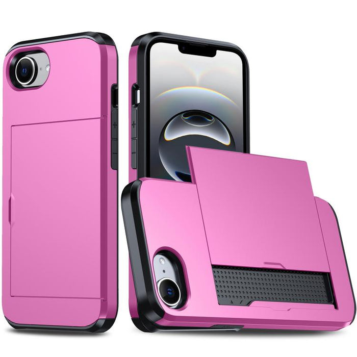 Funda para teléfono con armadura a prueba de golpes y ranura para tarjetas, For iPhone 17 Pro Max, For iPhone 17 Pro, For iPhone 17, For iPhone Air, iPhone 16e, For iPhone 16 Pro Max, For iPhone 16 Pro, For iPhone 16 Plus
