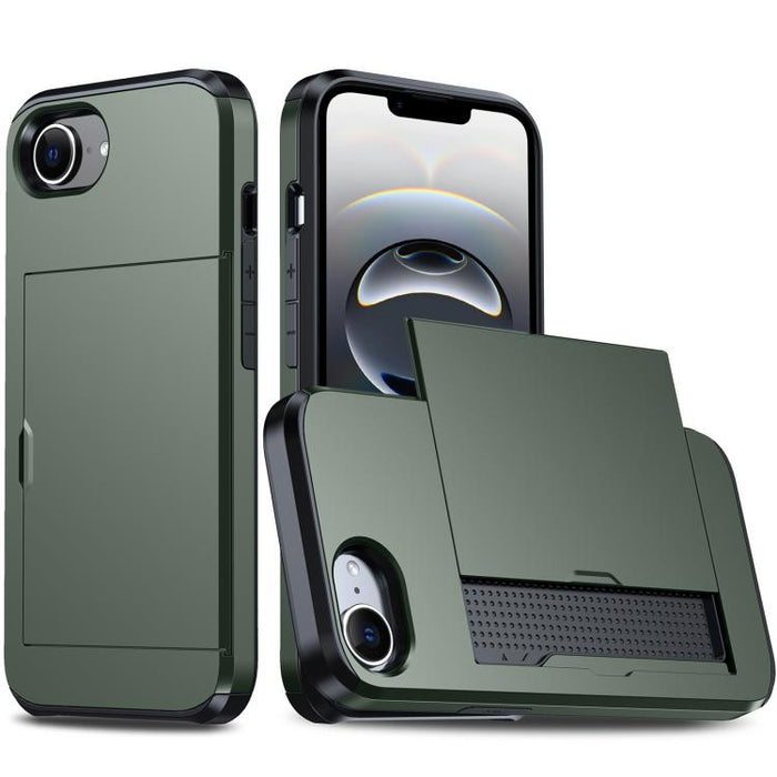 Funda para teléfono con armadura a prueba de golpes y ranura para tarjetas, For iPhone 17 Pro Max, For iPhone 17 Pro, For iPhone 17, For iPhone Air, iPhone 16e, For iPhone 16 Pro Max, For iPhone 16 Pro, For iPhone 16 Plus