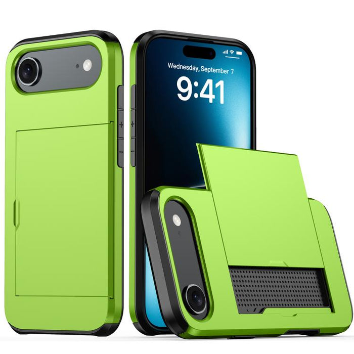 Funda para teléfono con armadura a prueba de golpes y ranura para tarjetas, For iPhone 17 Pro Max, For iPhone 17 Pro, For iPhone 17, For iPhone Air, iPhone 16e, For iPhone 16 Pro Max, For iPhone 16 Pro, For iPhone 16 Plus