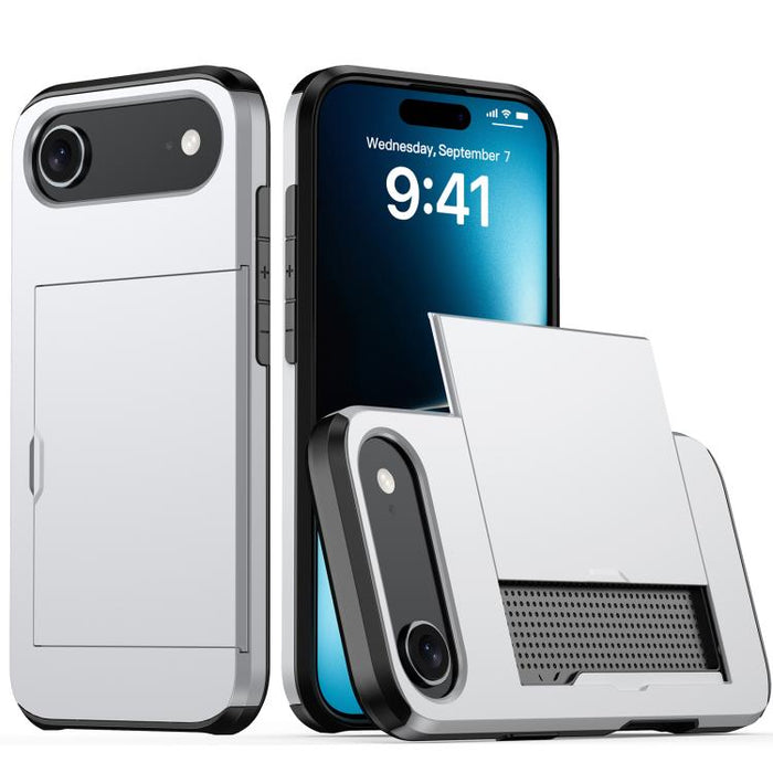 Funda para teléfono con armadura a prueba de golpes y ranura para tarjetas, For iPhone 17 Pro Max, For iPhone 17 Pro, For iPhone 17, For iPhone Air, iPhone 16e, For iPhone 16 Pro Max, For iPhone 16 Pro, For iPhone 16 Plus