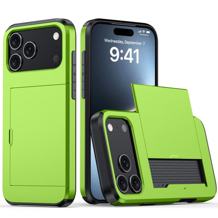 Funda para teléfono con armadura a prueba de golpes y ranura para tarjetas, For iPhone 17 Pro Max, For iPhone 17 Pro, For iPhone 17, For iPhone Air, iPhone 16e, For iPhone 16 Pro Max, For iPhone 16 Pro, For iPhone 16 Plus