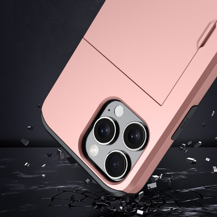 Funda para teléfono con armadura a prueba de golpes y ranura para tarjetas, For iPhone 16