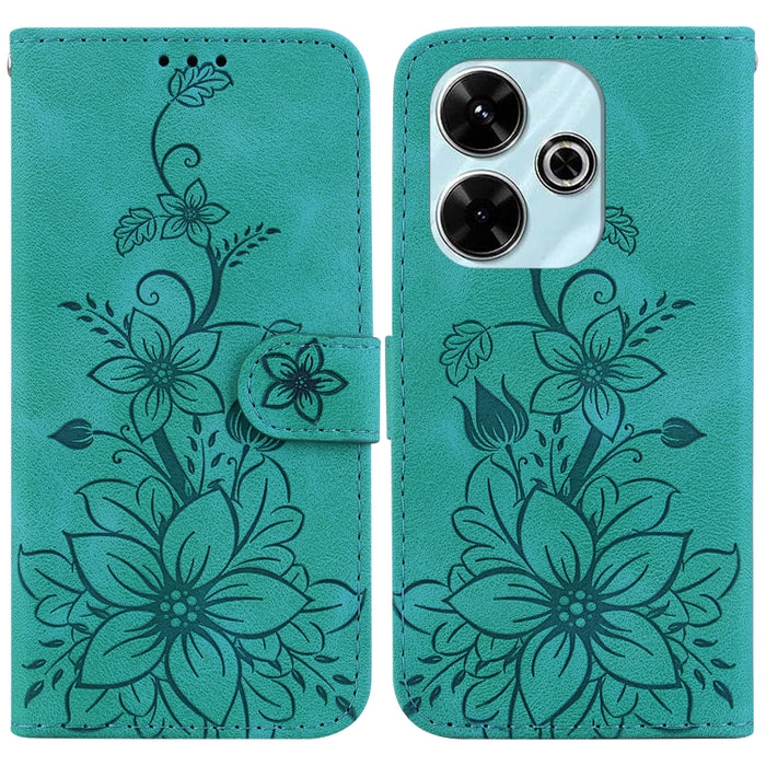 Funda para teléfono de piel con relieve Lily, For Redmi K80 / K80 Pro / Xiaomi Poco F7 Pro, For Redmi Note 14 4G 164.84mm, For Redmi Turbo 4 / Xiaomi Poco X7 Pro, For Redmi Note 14 4G 163.25mm, For Redmi Note 14 5G, For Redmi Note 14 Pro / Note 14 Pro+...
