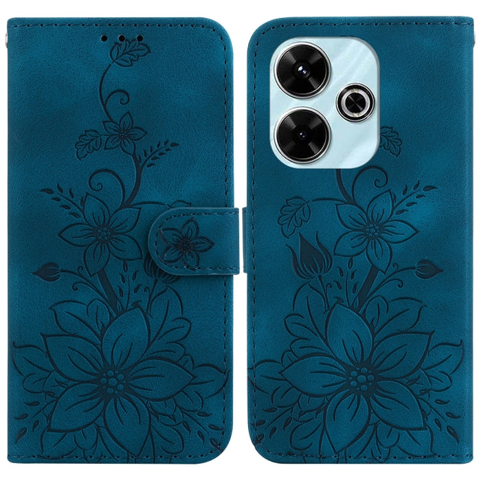 Funda para teléfono de piel con relieve Lily, For Redmi K80 / K80 Pro / Xiaomi Poco F7 Pro, For Redmi Note 14 4G 164.84mm, For Redmi Turbo 4 / Xiaomi Poco X7 Pro, For Redmi Note 14 4G 163.25mm, For Redmi Note 14 5G, For Redmi Note 14 Pro / Note 14 Pro+...