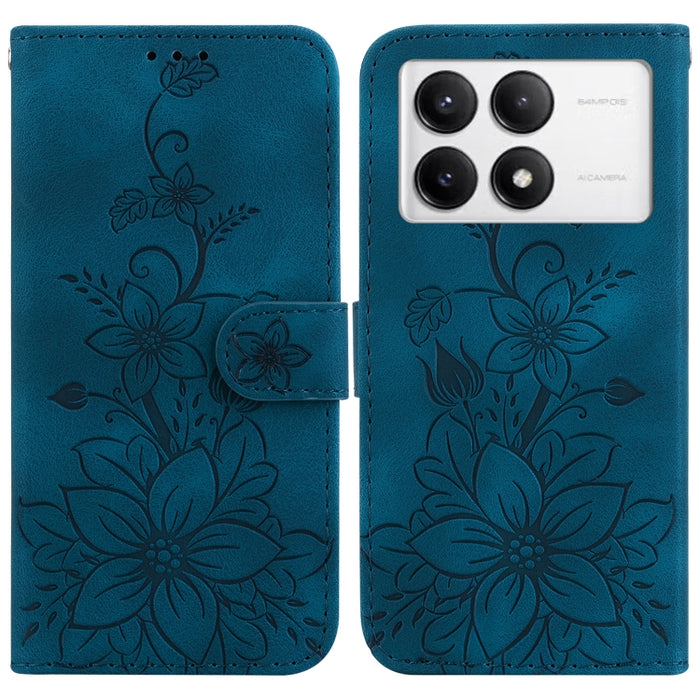 Funda para teléfono de piel con relieve Lily, For Redmi K80 / K80 Pro / Xiaomi Poco F7 Pro, For Redmi Note 14 4G 164.84mm, For Redmi Turbo 4 / Xiaomi Poco X7 Pro, For Redmi Note 14 4G 163.25mm, For Redmi Note 14 5G, For Redmi Note 14 Pro / Note 14 Pro+...