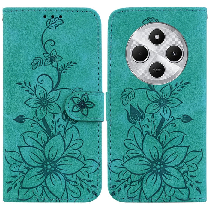 Funda para teléfono de piel con relieve Lily, For Redmi K80 / K80 Pro / Xiaomi Poco F7 Pro, For Redmi Note 14 4G 164.84mm, For Redmi Turbo 4 / Xiaomi Poco X7 Pro, For Redmi Note 14 4G 163.25mm, For Redmi Note 14 5G, For Redmi Note 14 Pro / Note 14 Pro+...