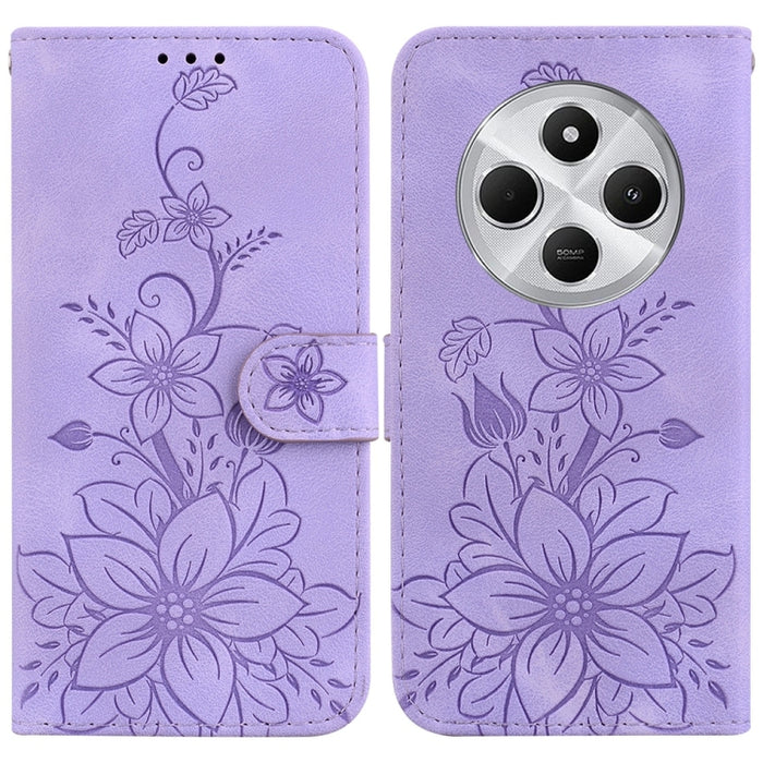 Funda para teléfono de piel con relieve Lily, For Redmi K80 / K80 Pro / Xiaomi Poco F7 Pro, For Redmi Note 14 4G 164.84mm, For Redmi Turbo 4 / Xiaomi Poco X7 Pro, For Redmi Note 14 4G 163.25mm, For Redmi Note 14 5G, For Redmi Note 14 Pro / Note 14 Pro+...