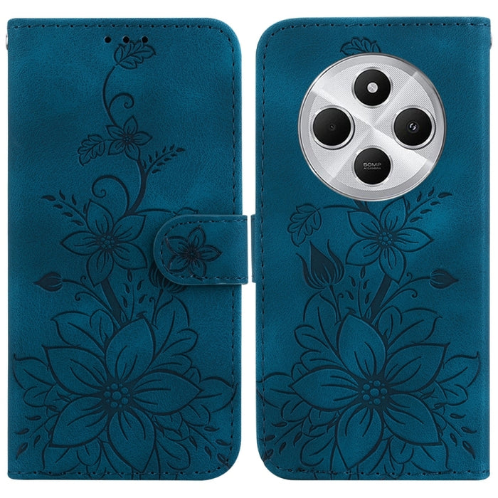 Funda para teléfono de piel con relieve Lily, For Redmi K80 / K80 Pro / Xiaomi Poco F7 Pro, For Redmi Note 14 4G 164.84mm, For Redmi Turbo 4 / Xiaomi Poco X7 Pro, For Redmi Note 14 4G 163.25mm, For Redmi Note 14 5G, For Redmi Note 14 Pro / Note 14 Pro+...