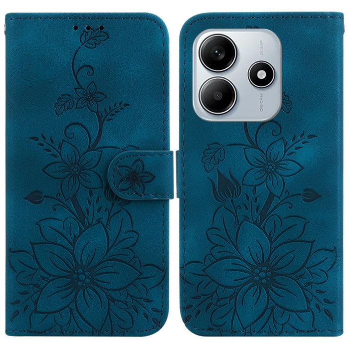 Funda para teléfono de piel con relieve Lily, For Redmi K80 / K80 Pro / Xiaomi Poco F7 Pro, For Redmi Note 14 4G 164.84mm, For Redmi Turbo 4 / Xiaomi Poco X7 Pro, For Redmi Note 14 4G 163.25mm, For Redmi Note 14 5G, For Redmi Note 14 Pro / Note 14 Pro+...