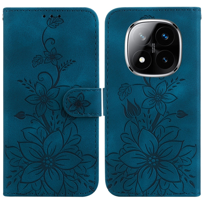 Funda para teléfono de piel con relieve Lily, For Redmi K80 / K80 Pro / Xiaomi Poco F7 Pro, For Redmi Note 14 4G 164.84mm, For Redmi Turbo 4 / Xiaomi Poco X7 Pro, For Redmi Note 14 4G 163.25mm, For Redmi Note 14 5G, For Redmi Note 14 Pro / Note 14 Pro+...