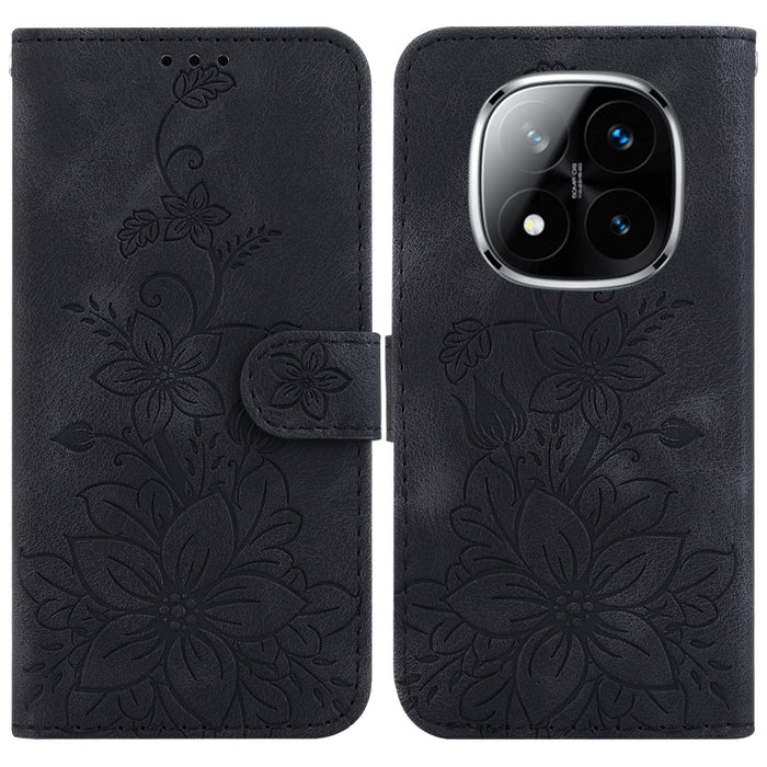 Funda para teléfono de piel con relieve Lily, For Redmi K80 / K80 Pro / Xiaomi Poco F7 Pro, For Redmi Note 14 4G 164.84mm, For Redmi Turbo 4 / Xiaomi Poco X7 Pro, For Redmi Note 14 4G 163.25mm, For Redmi Note 14 5G, For Redmi Note 14 Pro / Note 14 Pro+...