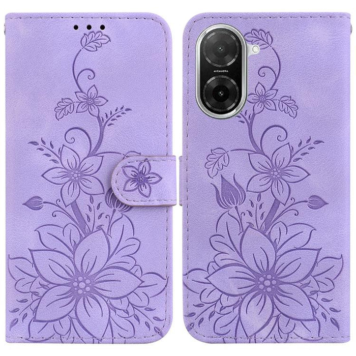 Funda para teléfono de piel con relieve Lily, For Redmi K80 / K80 Pro / Xiaomi Poco F7 Pro, For Redmi Note 14 4G 164.84mm, For Redmi Turbo 4 / Xiaomi Poco X7 Pro, For Redmi Note 14 4G 163.25mm, For Redmi Note 14 5G, For Redmi Note 14 Pro / Note 14 Pro+...