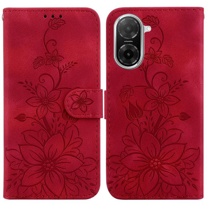 Funda para teléfono de piel con relieve Lily, For Redmi K80 / K80 Pro / Xiaomi Poco F7 Pro, For Redmi Note 14 4G 164.84mm, For Redmi Turbo 4 / Xiaomi Poco X7 Pro, For Redmi Note 14 4G 163.25mm, For Redmi Note 14 5G, For Redmi Note 14 Pro / Note 14 Pro+...