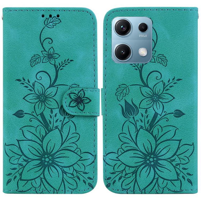 Funda para teléfono de piel con relieve Lily, For Redmi K80 / K80 Pro / Xiaomi Poco F7 Pro, For Redmi Note 14 4G 164.84mm, For Redmi Turbo 4 / Xiaomi Poco X7 Pro, For Redmi Note 14 4G 163.25mm, For Redmi Note 14 5G, For Redmi Note 14 Pro / Note 14 Pro+...
