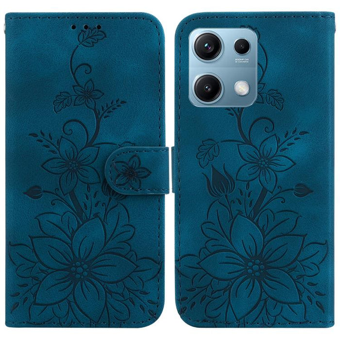 Funda para teléfono de piel con relieve Lily, For Redmi K80 / K80 Pro / Xiaomi Poco F7 Pro, For Redmi Note 14 4G 164.84mm, For Redmi Turbo 4 / Xiaomi Poco X7 Pro, For Redmi Note 14 4G 163.25mm, For Redmi Note 14 5G, For Redmi Note 14 Pro / Note 14 Pro+...
