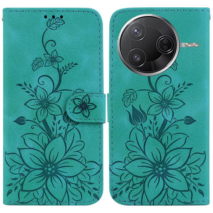 Funda para teléfono de piel con relieve Lily, For Redmi K80 / K80 Pro / Xiaomi Poco F7 Pro, For Redmi Note 14 4G 164.84mm, For Redmi Turbo 4 / Xiaomi Poco X7 Pro, For Redmi Note 14 4G 163.25mm, For Redmi Note 14 5G, For Redmi Note 14 Pro / Note 14 Pro+...