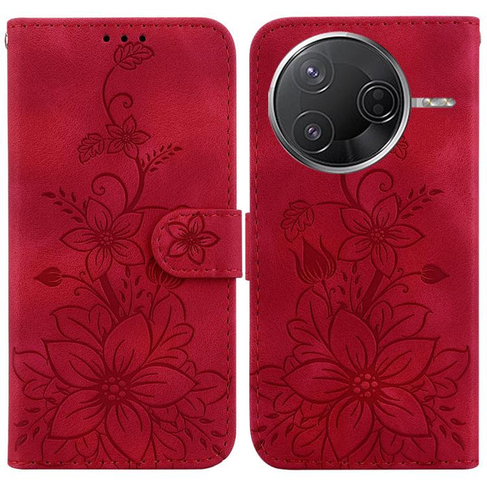 Funda para teléfono de piel con relieve Lily, For Redmi K80 / K80 Pro / Xiaomi Poco F7 Pro, For Redmi Note 14 4G 164.84mm, For Redmi Turbo 4 / Xiaomi Poco X7 Pro, For Redmi Note 14 4G 163.25mm, For Redmi Note 14 5G, For Redmi Note 14 Pro / Note 14 Pro+...