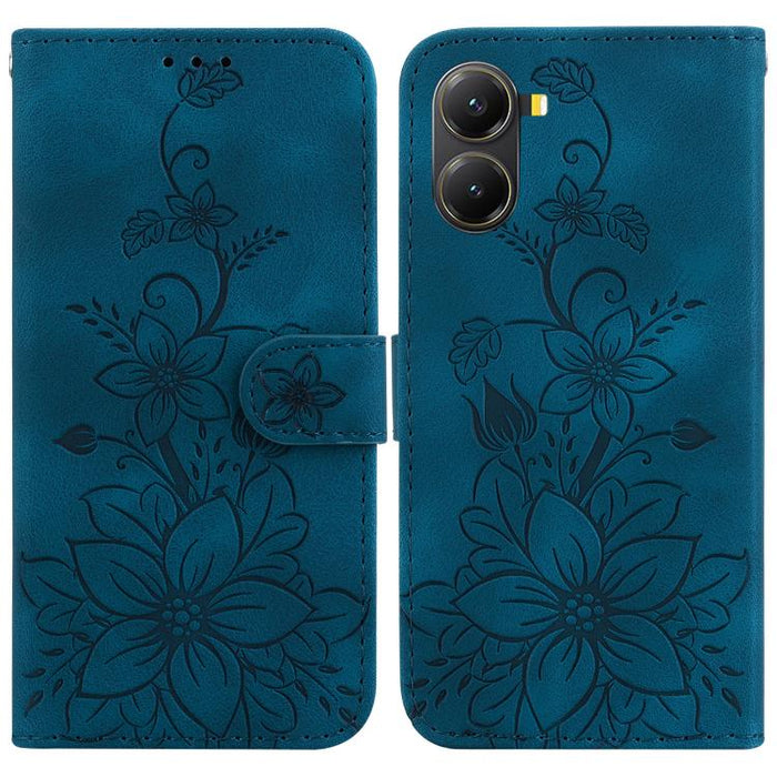 Funda para teléfono de piel con relieve Lily, For Redmi K80 / K80 Pro / Xiaomi Poco F7 Pro, For Redmi Note 14 4G 164.84mm, For Redmi Turbo 4 / Xiaomi Poco X7 Pro, For Redmi Note 14 4G 163.25mm, For Redmi Note 14 5G, For Redmi Note 14 Pro / Note 14 Pro+...