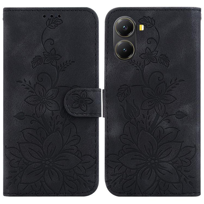 Funda para teléfono de piel con relieve Lily, For Redmi K80 / K80 Pro / Xiaomi Poco F7 Pro, For Redmi Note 14 4G 164.84mm, For Redmi Turbo 4 / Xiaomi Poco X7 Pro, For Redmi Note 14 4G 163.25mm, For Redmi Note 14 5G, For Redmi Note 14 Pro / Note 14 Pro+...