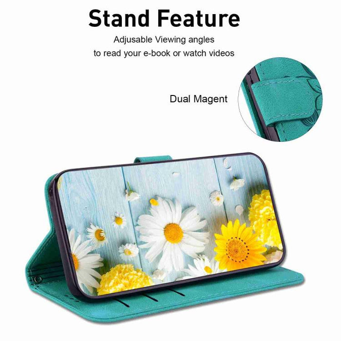 Funda para teléfono de piel con relieve Lily, For Redmi K80 / K80 Pro / Xiaomi Poco F7 Pro, For Redmi Note 14 4G 164.84mm, For Redmi Turbo 4 / Xiaomi Poco X7 Pro, For Redmi Note 14 4G 163.25mm, For Redmi Note 14 5G, For Redmi Note 14 Pro / Note 14 Pro+...